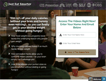 Tablet Screenshot of justeatsmarter.com